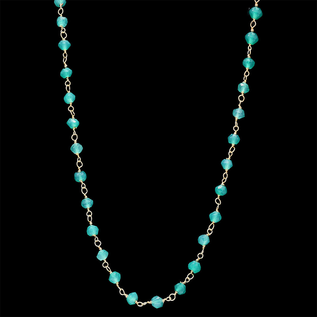 GREEN ONYX BEADS NECKLACE