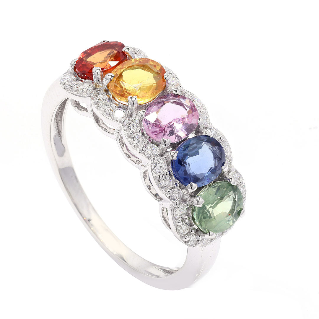 Spectrum Harmony Multi Sapphire Diamond Ring