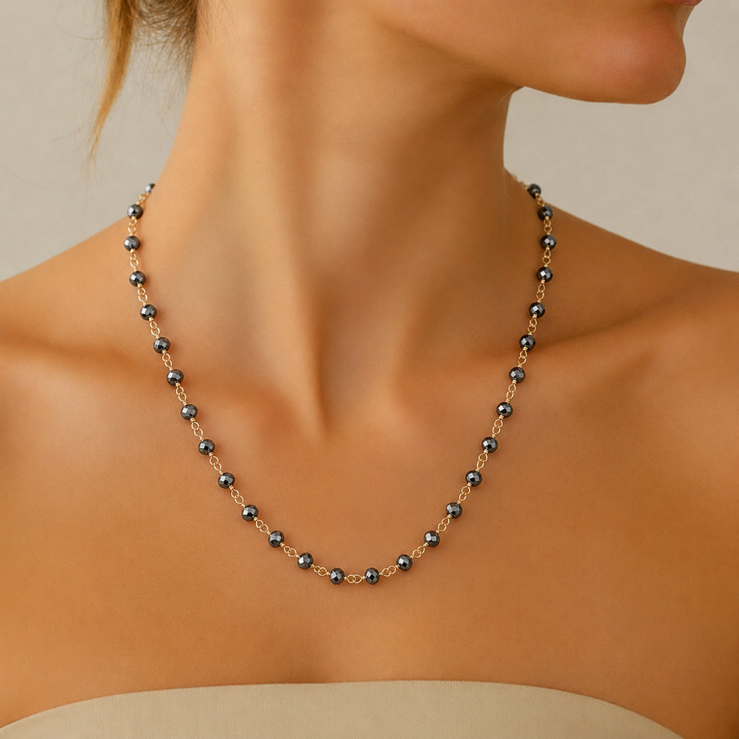 Hematite Beads Necklace