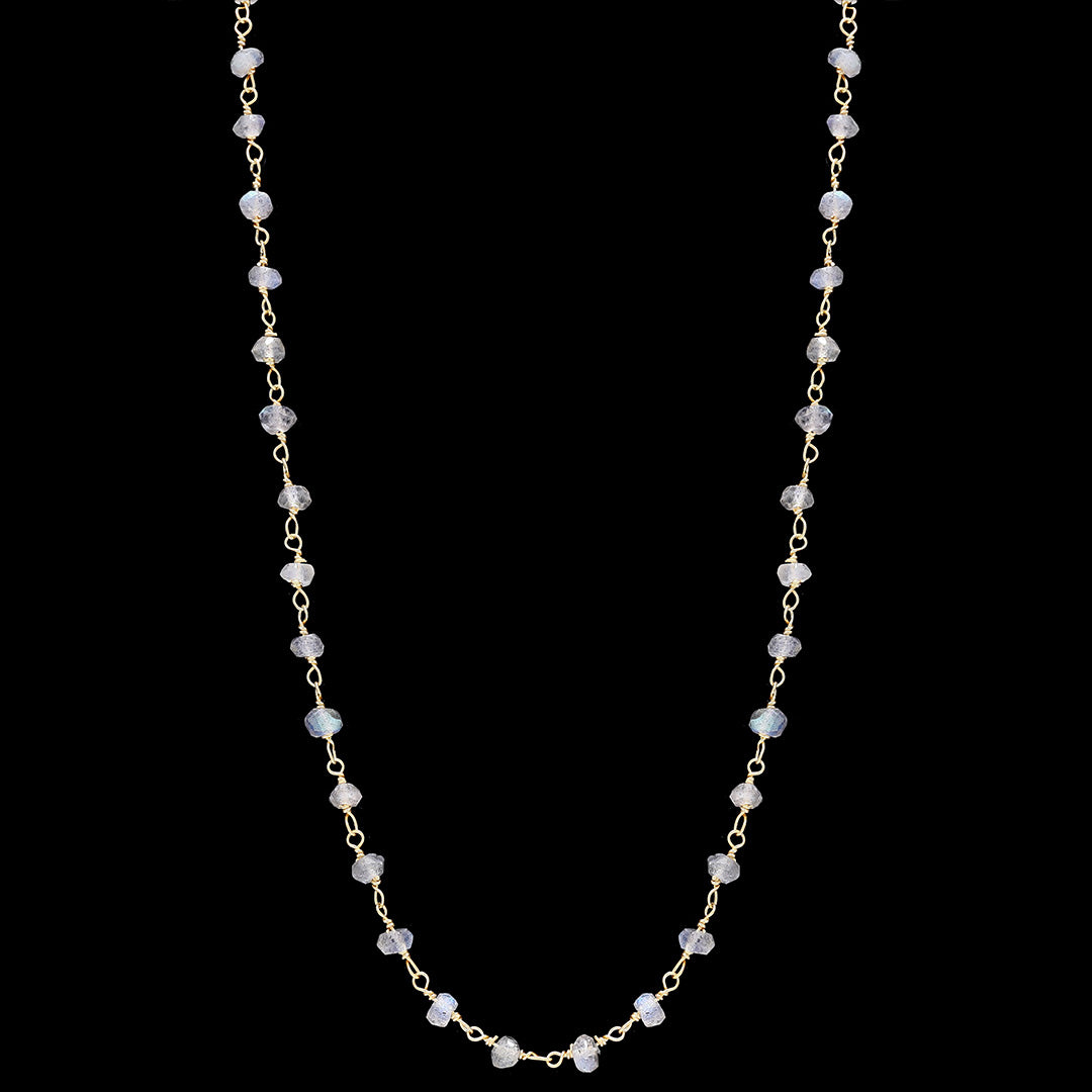 Labradorite 3MM Beads Necklace