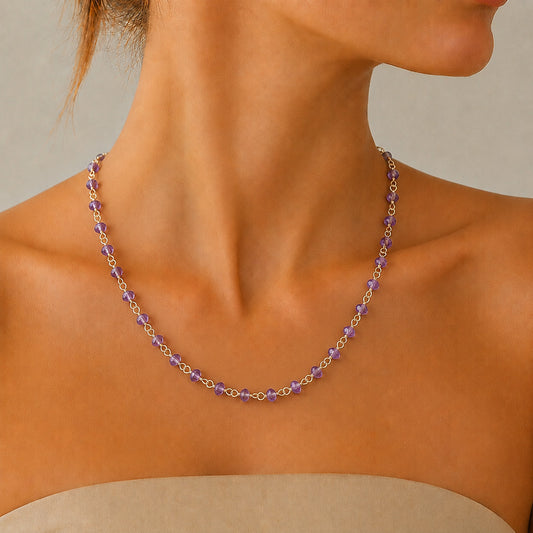Classic Amethyst Beads Chain