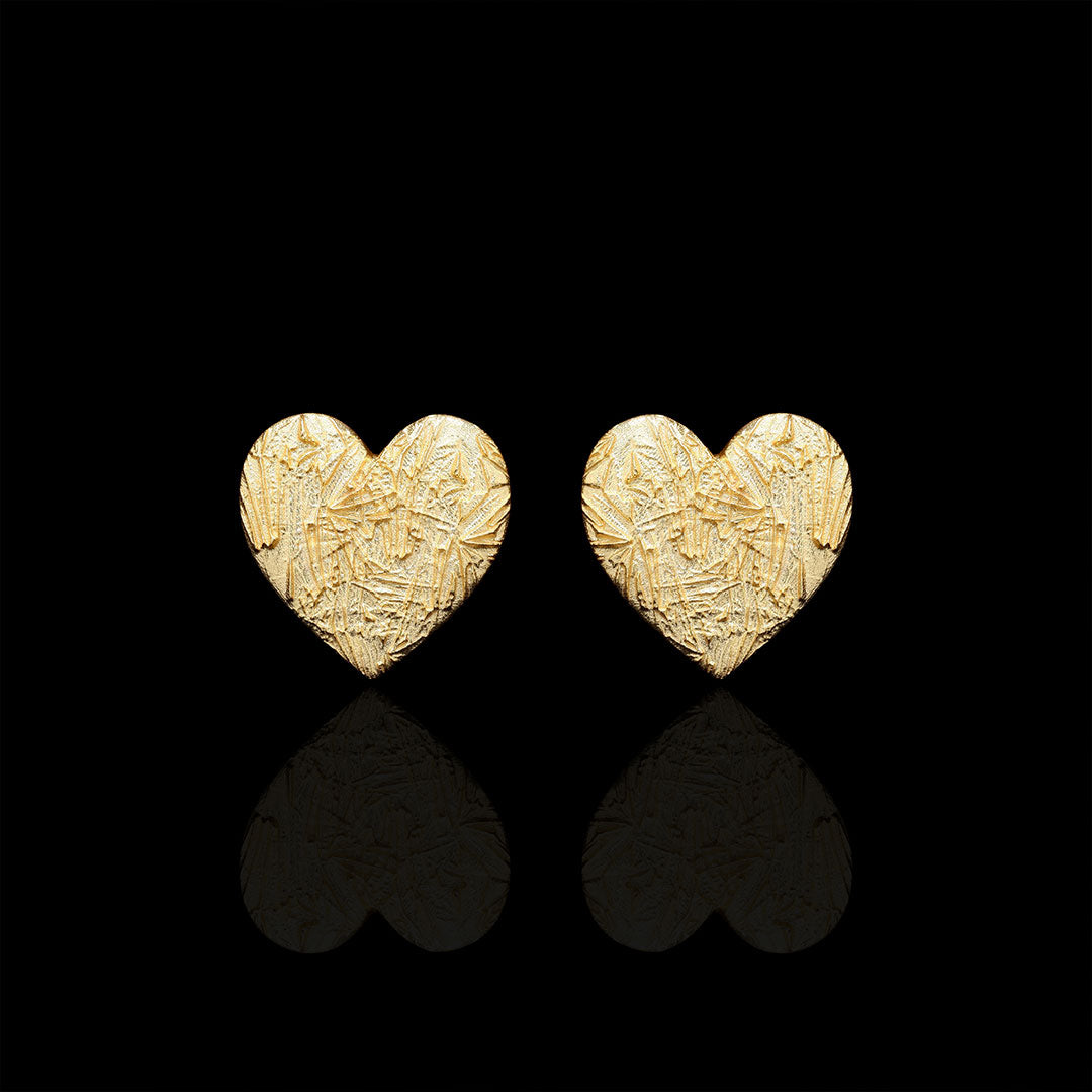 Scratched Heart Earring