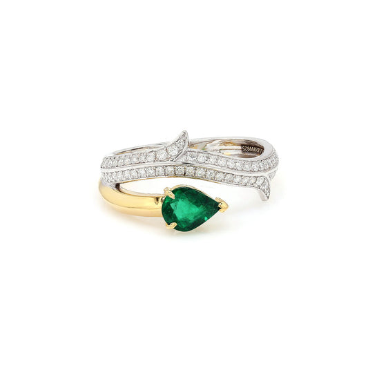 Emerald Vine Diamond Ring