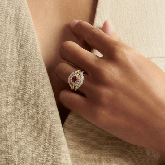 Scarlet Bloom Ruby & Diamond Ring